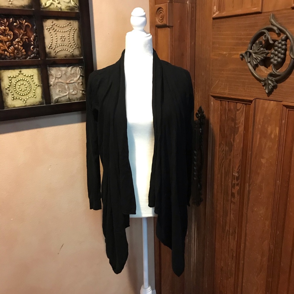 ⚜️ Black Asymmetrical Sweater Cardigan